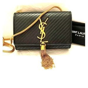 Yves Saint Laurent Black Leather Crossbody